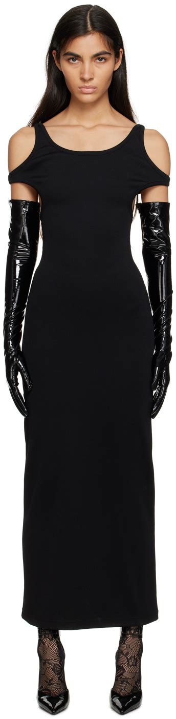 gucci black dress 2019|black gucci maxi dress.